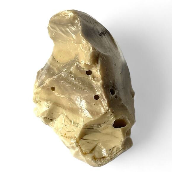 Carmel Swirl Art Glass Cullet Glowing Selenium Swirl Slag Glass #4GL124 - Picture 4 of 7